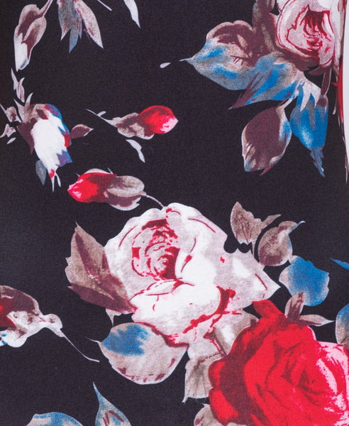 Milie rose print - high neck bodycon dress